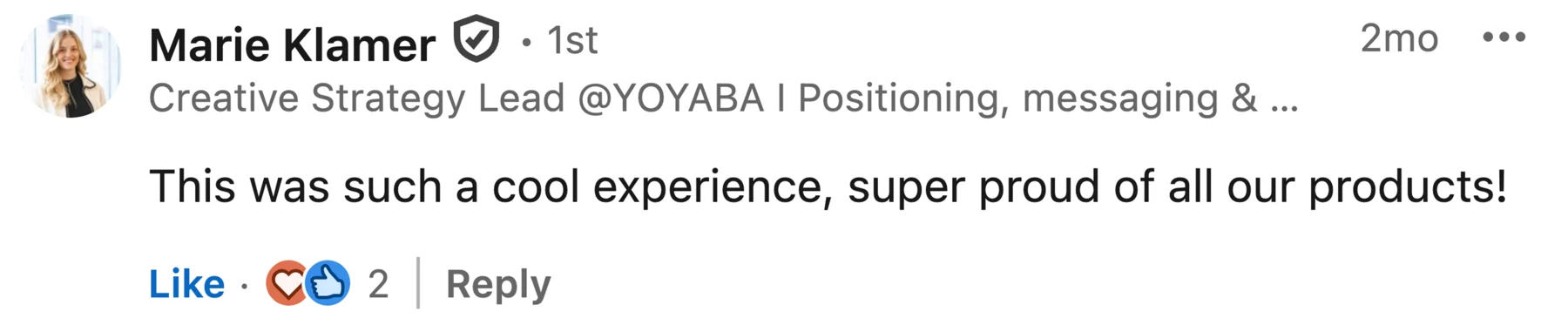 Participant feedback screenshot 2 from a AI hackathon